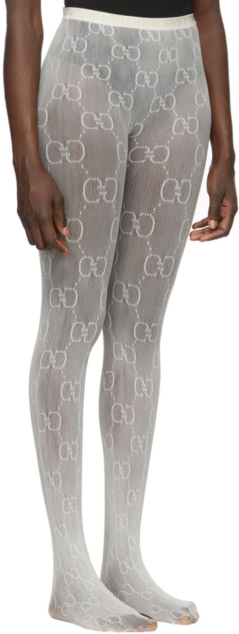 white gucci stocking|gucci black distressed tights.